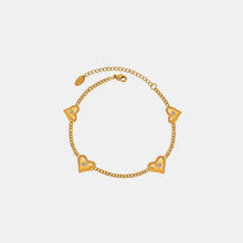 Titanium Steel Zircon Heart Bracelet Bracelets