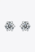 Good Days Ahead Moissanite Stud Earrings with round brilliant cut diamonds