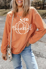 Graphic Round Neck Long Sleeve Sweatshirt Woman Sweatshirts