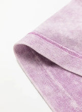 Szara koszulka damska oversize z bawełnianej mieszanki z efektem acid wash
