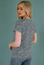 Gray and Black Spotted Short Sleeve Womens T Shirt