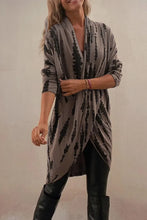 Gray and Black Tie Dye Wrap Dress