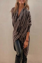 Gray and Black Tie Dye Wrap Dress