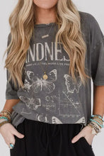 Gray Butterfly Graphic Cotton T-Shirt for Women Woman T Shirts