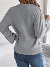 Gray Cable Knit Cardigan with Slightly Stretchy Material
