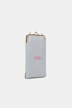 Gray Clutch Purse with Gold Clasp and Spacious Interior