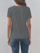 Gray Easter Bunny Graphic T-Shirt for Women