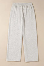 Gray High-Waisted Wide-Leg Sweatpants for Women Woman Leggings