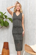 Gray Lurex Crochet Dress with Lining for Women Woman Sweater Dresses