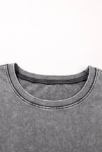 Gray Oversized Cotton Pocket T Shirt for Women