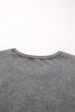 Gray Oversized Cotton Pocket T Shirt for Women Woman T Shirts