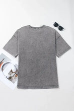 Gray Oversized Cotton Pocket T Shirt for Women Woman T Shirts