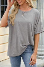 Gray Oversized Short Sleeve T-Shirt for Women Woman T Shirts