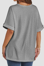 Gray Oversized Short Sleeve T-Shirt for Women