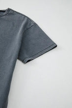 Gray Oversized T Shirt with Cowboy Boot and Rose Design Woman T Shirts