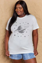 Gray Planet Graphic Womens T Shirt Short Sleeve Cotton Casual Top White Woman T Shirts