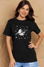 Gray Planet Graphic Womens T Shirt Short Sleeve Cotton Casual Top Woman T Shirts