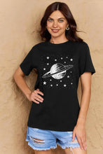 Gray Planet Graphic Womens T Shirt Short Sleeve Cotton Casual Top Woman T Shirts
