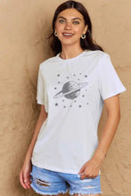 Gray Planet Graphic Womens T Shirt Short Sleeve Cotton Casual Top Woman T Shirts