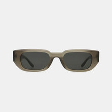 Gray Rectangular Polycarbonate UV400 Sunglasses Taupe One Size