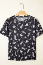 Gray Sheer Cowboy Print Western T-Shirt for Women Woman T Shirts