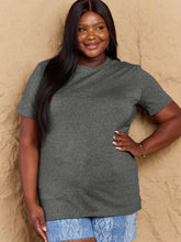Gray Short Sleeve Cotton T Shirt for Women