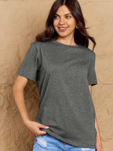 Gray Short Sleeve Cotton T Shirt for Women