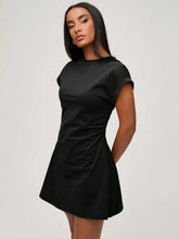 Gray Short Sleeve Athletic Mini Dress for Women