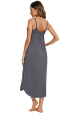 Gray Sleeveless Maxi Dress Stretch Rayon Spandex Nightgown