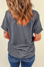 Gray Spades Western Graphic T Shirt for Women Basic Stretchy Cotton Blend
