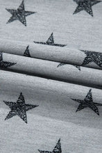 Gray Star-Patterned Ruffle Sleeve Top for Women Woman T Shirts