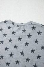 Gray Star-Patterned Ruffle Sleeve Top for Women Woman T Shirts