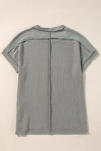 Gray Striped T Shirt with Pink Cowboy Boot Print