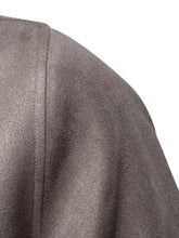Gray Suede Button Up Bomber Jacket for Men