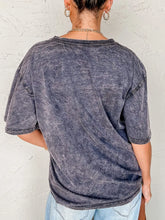Gray Texas Distressed Graphic Cotton Tee for Women