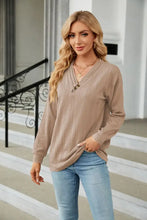 Gray Textured V-Neck Sweater with Regular Sleeve Length for Women Woman T Shirts