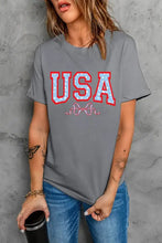 Gray USA Design T-Shirt for Women Woman T Shirts