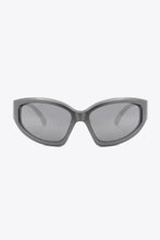 Dark gray thick-framed UV400 polycarbonate cat eye sports sunglasses