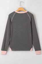 Gray Waffle Knit Long Sleeve Button Up Shirt for Women Woman T Shirts