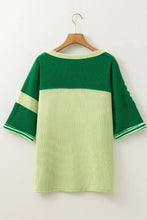 Green and Light Green Striped Waffle-Knit Women’s T-Shirt Woman T Shirts