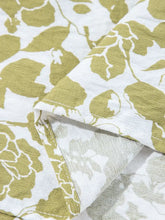 Green and White Floral Tiered Midi Dress Casual Dresses