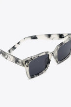 Green and White Patterned Square Sunglasses UV400 Polycarbonate Frame Sunglasses