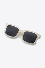 Green and White Patterned Square Sunglasses UV400 Polycarbonate Frame
