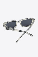 Green and White Patterned Square Sunglasses UV400 Polycarbonate Frame