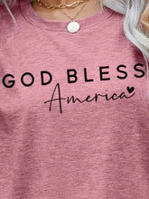 Green God Bless America T Shirt Short Sleeve Casual Womens Top Woman T Shirts