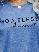 Green God Bless America T Shirt Short Sleeve Casual Womens Top Woman T Shirts