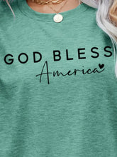 Green God Bless America short sleeve t-shirt for women
