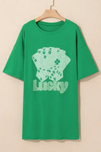 Green Oversized Lucky Graphic T Shirt for Women Woman T Shirts