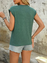 Green Rolled Sleeve Basic T Shirt for Women Woman T Shirts