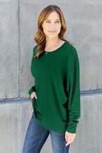 Green Round Neck Long Sleeve Shirt for Women Woman T Shirts